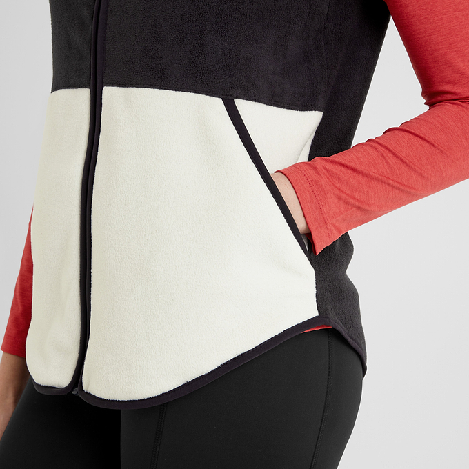 Fordley Womens Microfleece Gilet - Black/Vanilla