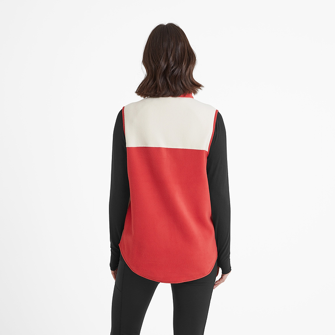 Fordley Womens Microfleece Gilet - Cranberry/Vanilla