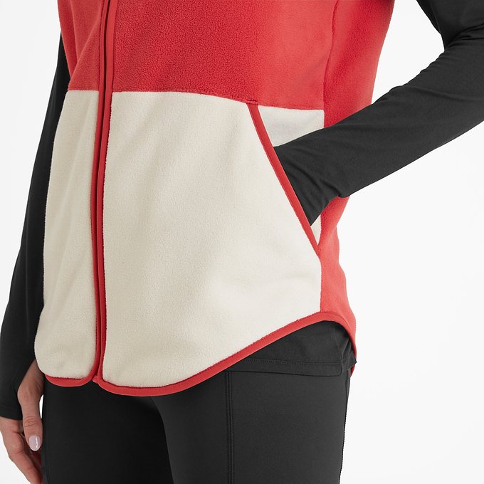 Fordley Womens Microfleece Gilet - Cranberry/Vanilla