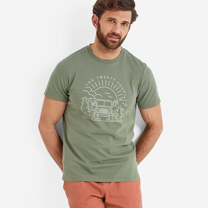 Fowler Mens T-Shirt - Faded Khaki