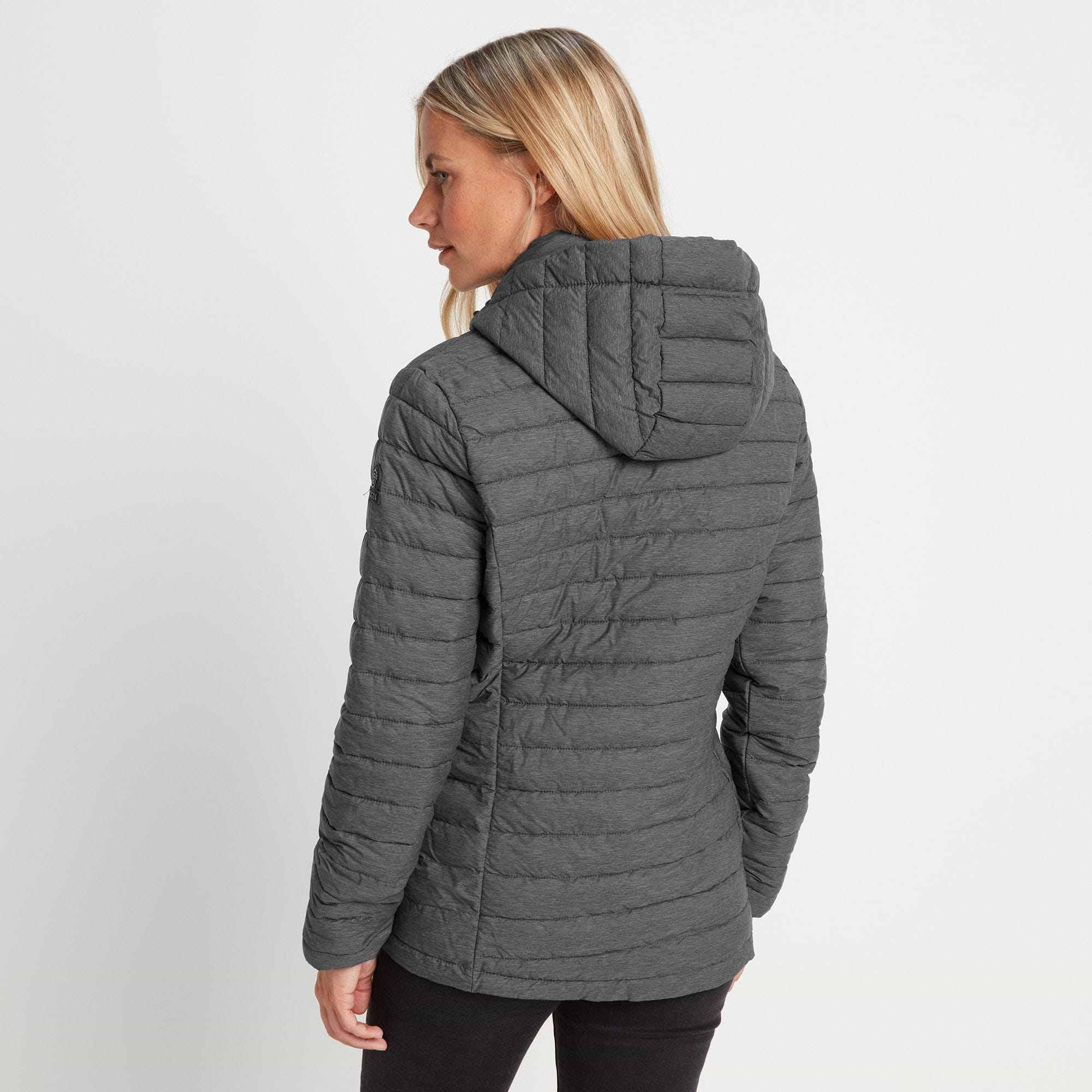 Grey padded coat womens best sale