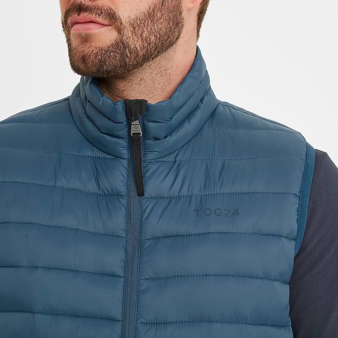 Gibson Mens Insulated Padded Gilet - Lagoon Blue