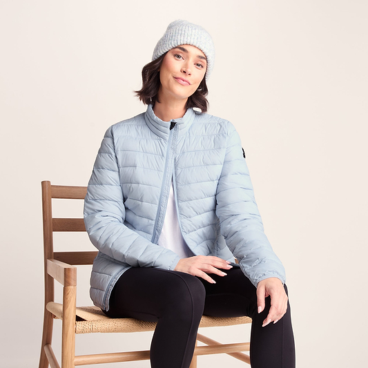 Gibson Womens Insulated Padded Jacket - Ice Blue