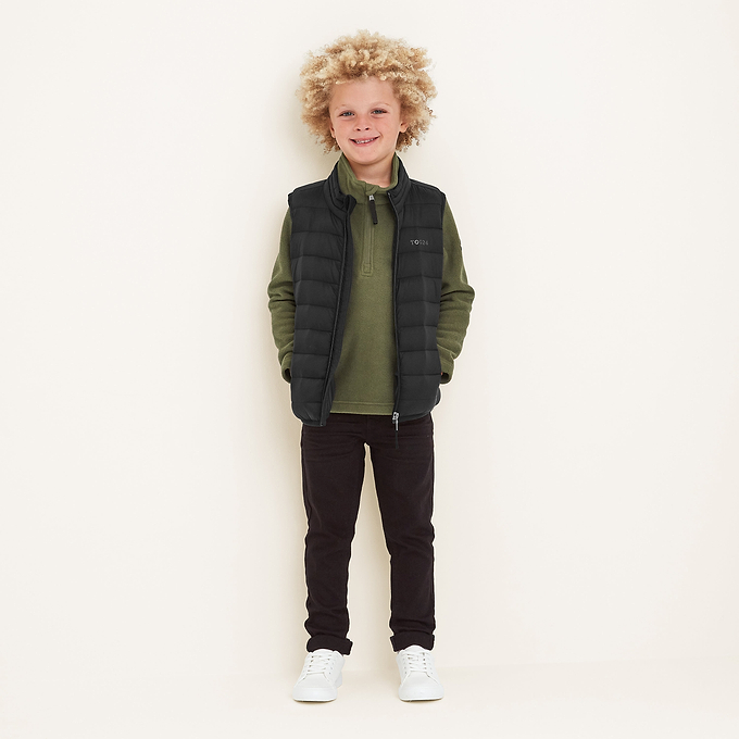 Gibson Kids Insulated Padded Gilet - Black