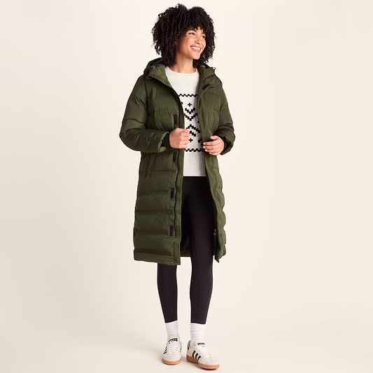 Glaston Womens Shower Resistant Insulated Parka - Dark Green