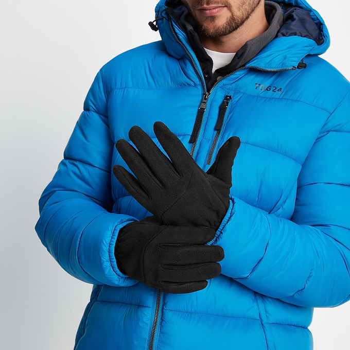 Gust Windproof Fleece Gloves - Black