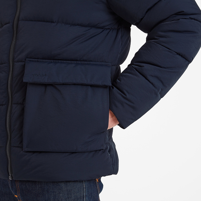 Hamilton Mens Padded Parka - Dark Indigo