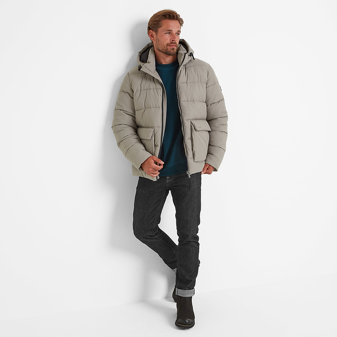 Hamilton Mens Padded Parka - Dark Taupe