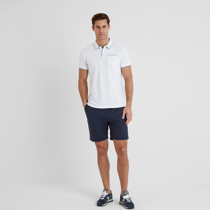 Hamlin Mens Polo Shirt - Optic White