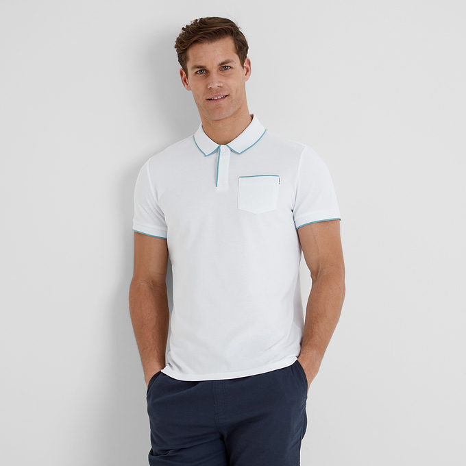 Hamlin Mens Polo Shirt - Optic White