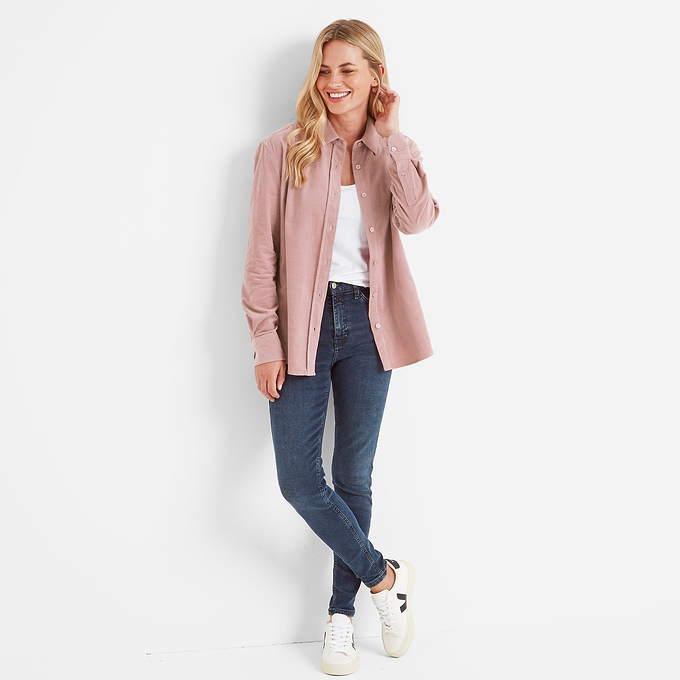 Harby Womens Long Sleeve Shirt - Faded Pink