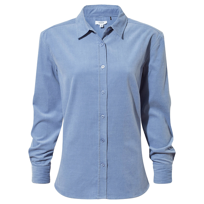 Harby Womens Long Sleeve Shirt - Misty Blue