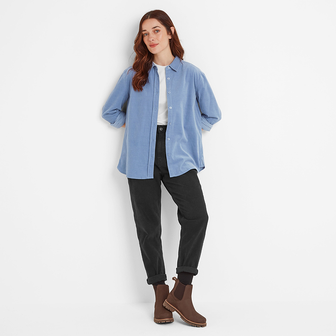 Harby Womens Long Sleeve Shirt - Misty Blue
