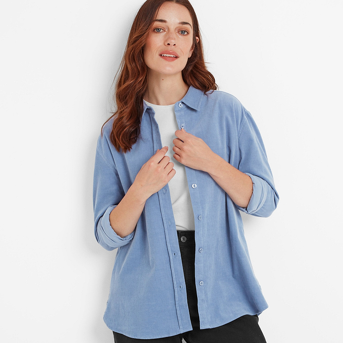 Harby Womens Long Sleeve Shirt - Misty Blue