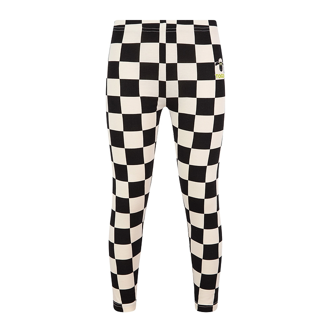 Harri Kids Shaun the Sheep Legging - Black Woolly Checkerboard