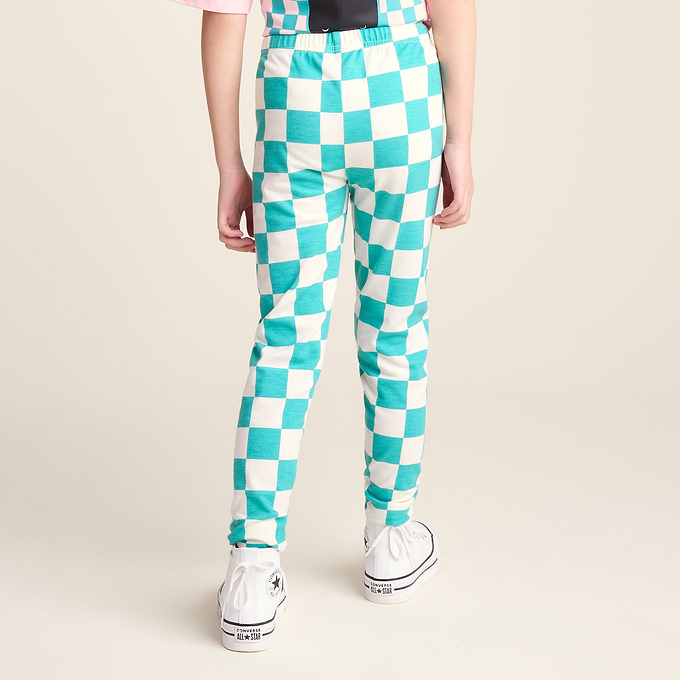 Harri Kids Shaun the Sheep Legging - Spearmint Woolly Checkerboard