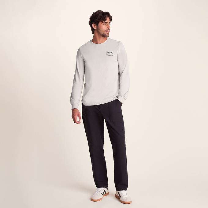 Hecky Mens Long Sleeve T-Shirt - Raincloud