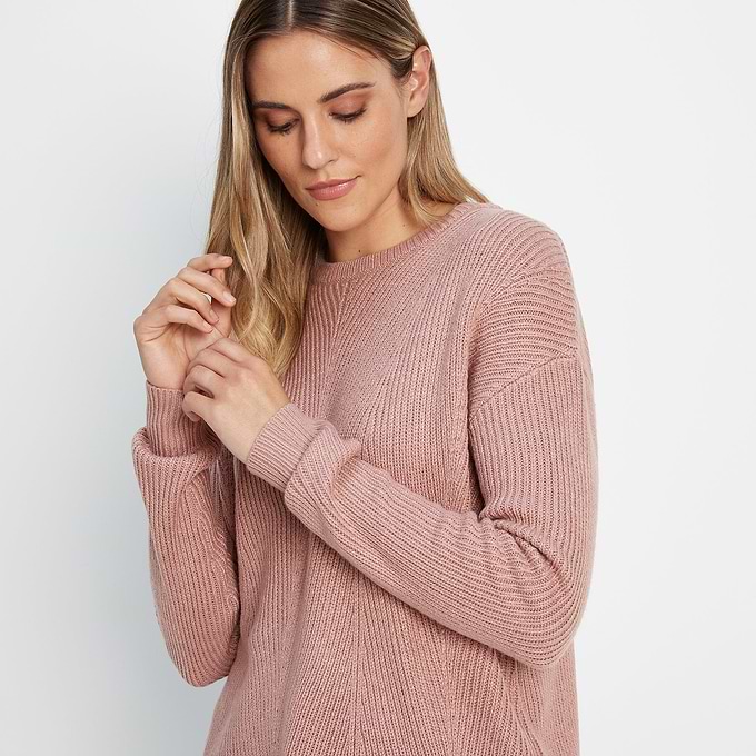 Helen Womens Knitted Jumper - Faded Pink
