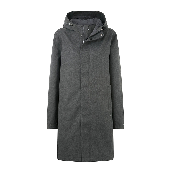 Henry Mens Waterproof Longline Coat - Charcoal Melange
