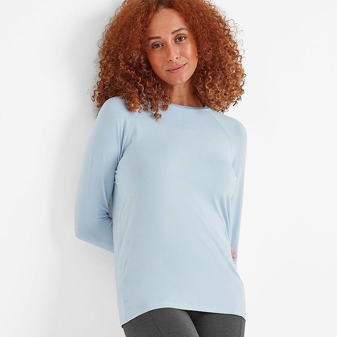 Hollier Long Sleeve Sports Top Womens - Ice Blue