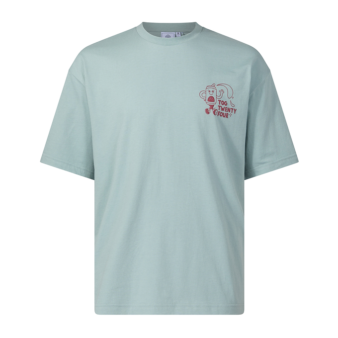 Hop Mens Relaxed Fit Premium Supersoft Hattie Clark T-Shirt - Summer Sky