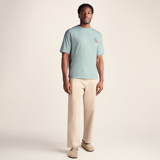 Hop Mens Relaxed Fit Premium Supersoft Hattie Clark T-Shirt - Summer Sky