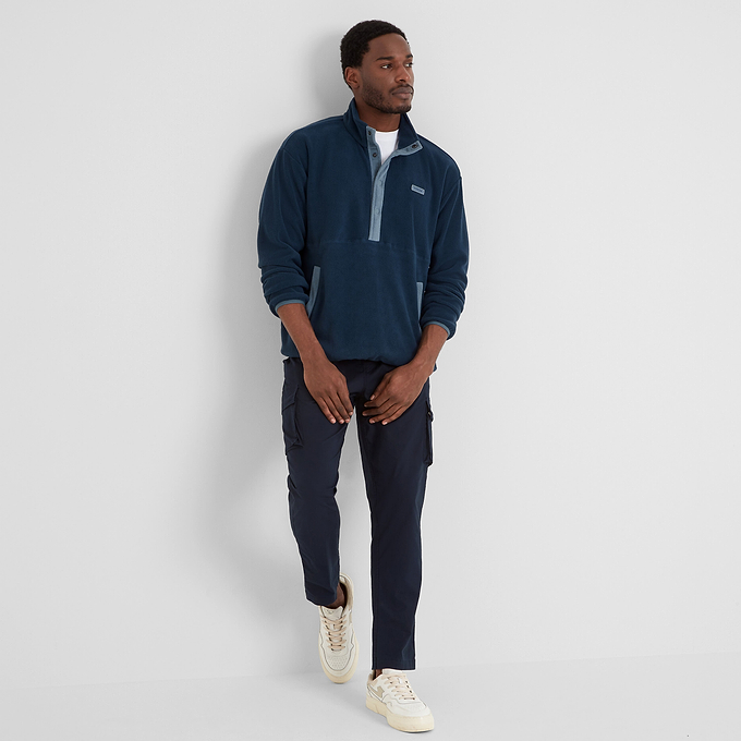 Horth Mens Half Zip Fleece - Inky Blue/Blue Dolphin