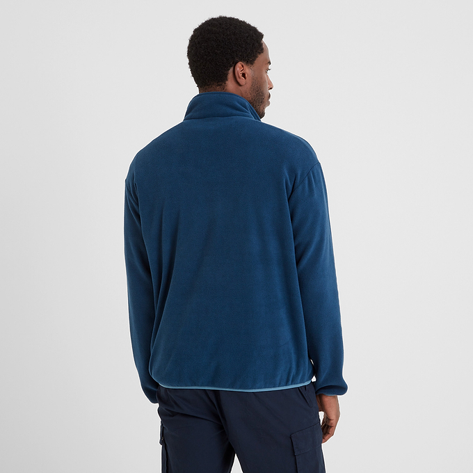 Horth Mens Half Zip Fleece - Inky Blue/Blue Dolphin