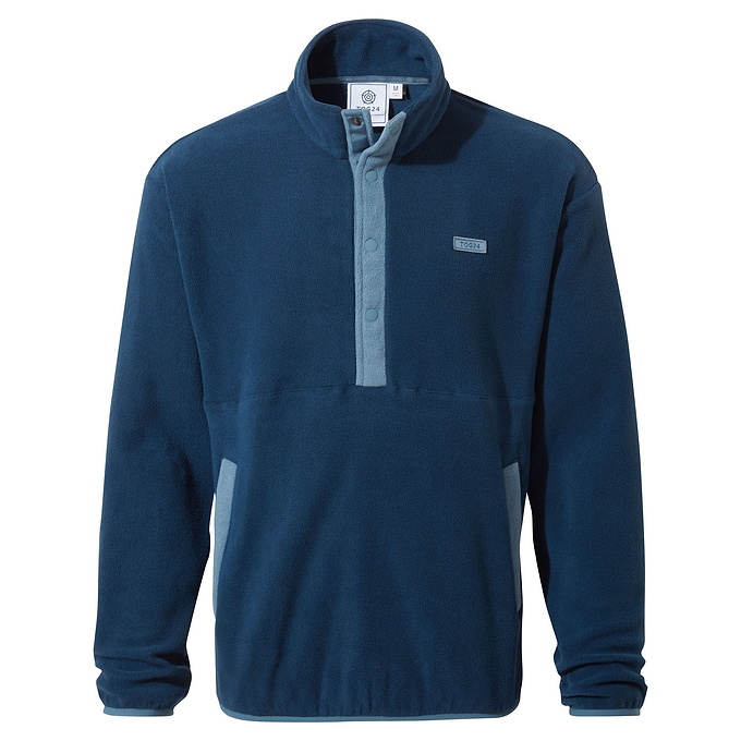Horth Mens Half Zip Fleece - Inky Blue/Blue Dolphin