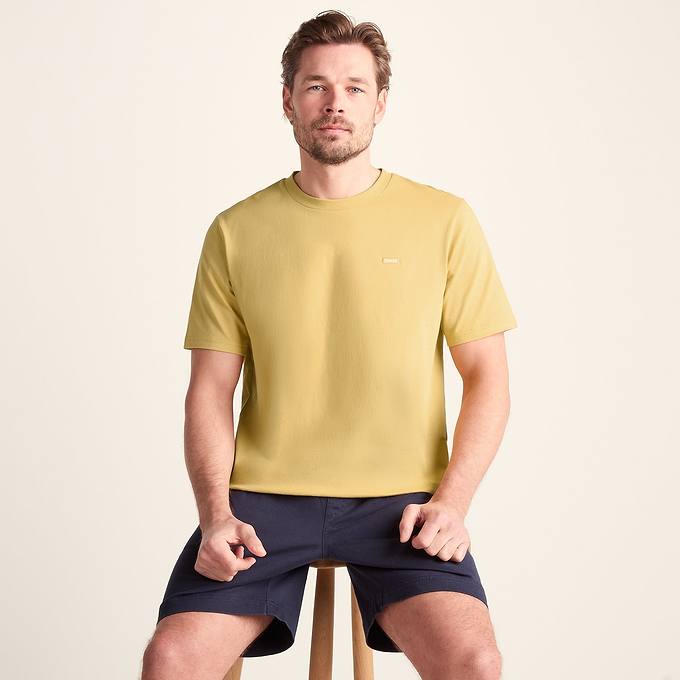 Howard Mens 100% Cotton Supersoft T-Shirt - Pale Amber