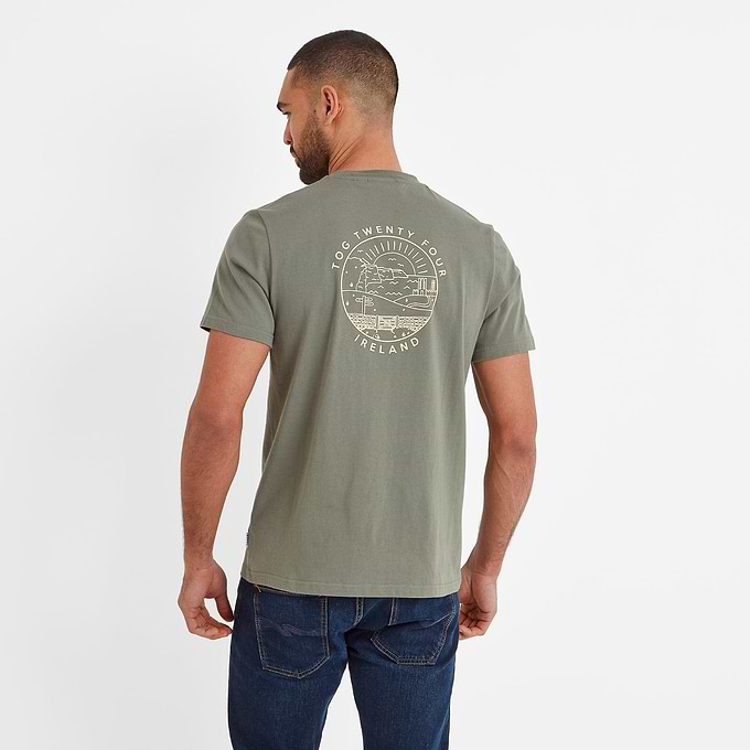 Ireland Mens T-Shirt - Faded Khaki