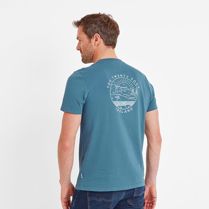 Ireland Mens T-Shirt - Steel Blue