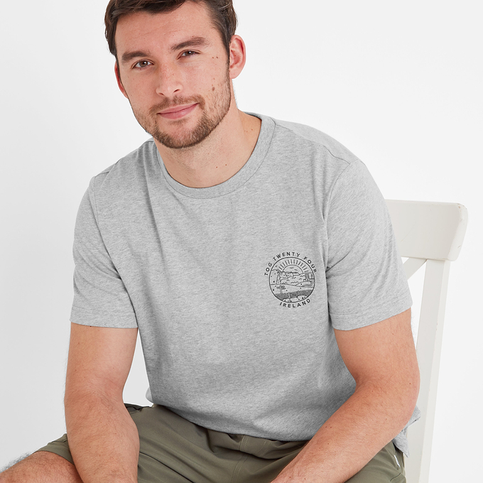Ireland Mens T-Shirt - Light Grey Marl