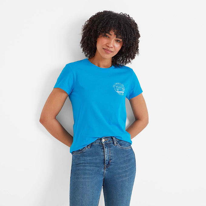 Ireland Womens T-Shirt - Azure Blue