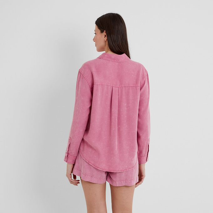 Irena Womens Shirt Long Sleeve - Rose Quartz