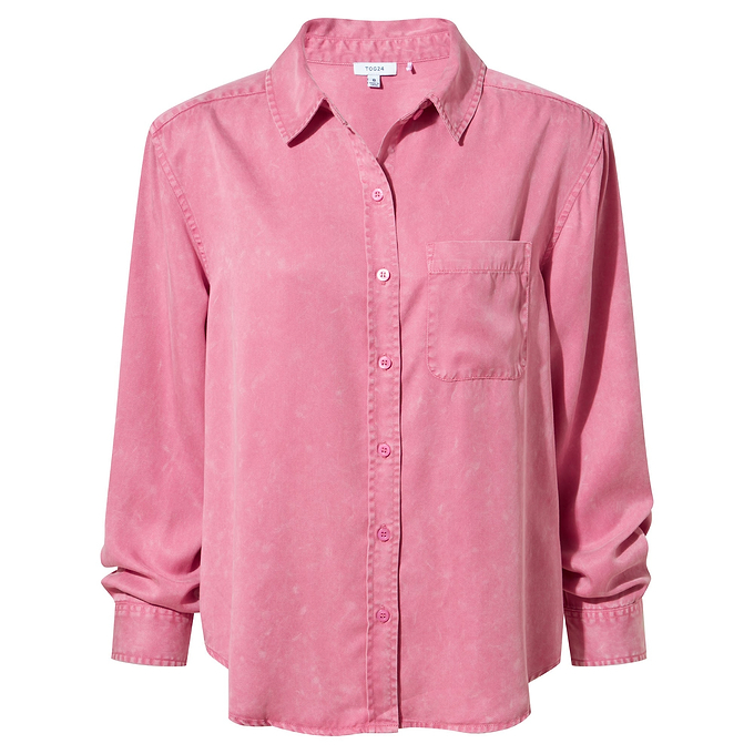 Irena Womens Shirt Long Sleeve - Rose Quartz