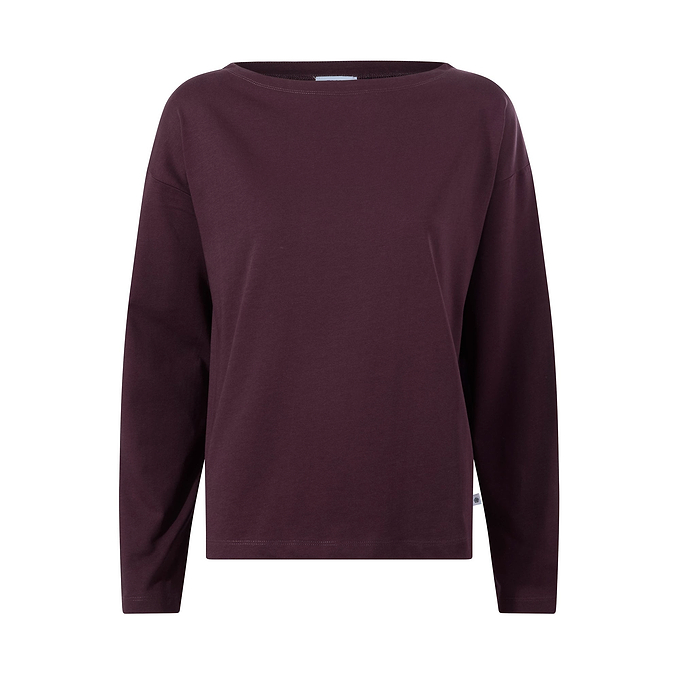 Ivy Womens Supersoft Cotton Boat Neck T-Shirt - Huckleberry