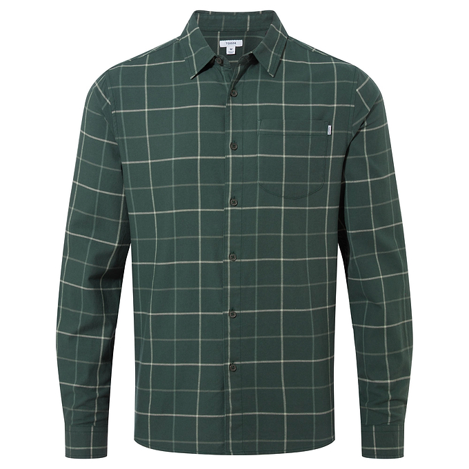 Jarvis Mens Shirt Long Sleeve - Racing Green Check