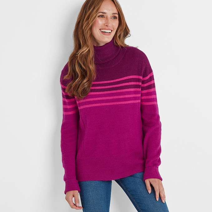 Jesmin Womens Knitted Jumper - Purple Berry