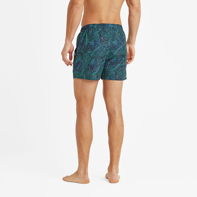 Kai Mens Swimming Shorts - Dark Indigo Tropical Print
