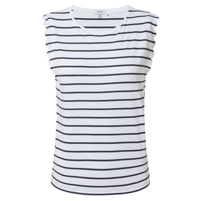 Katie Womens Vest - Optic White/Dk Indigo