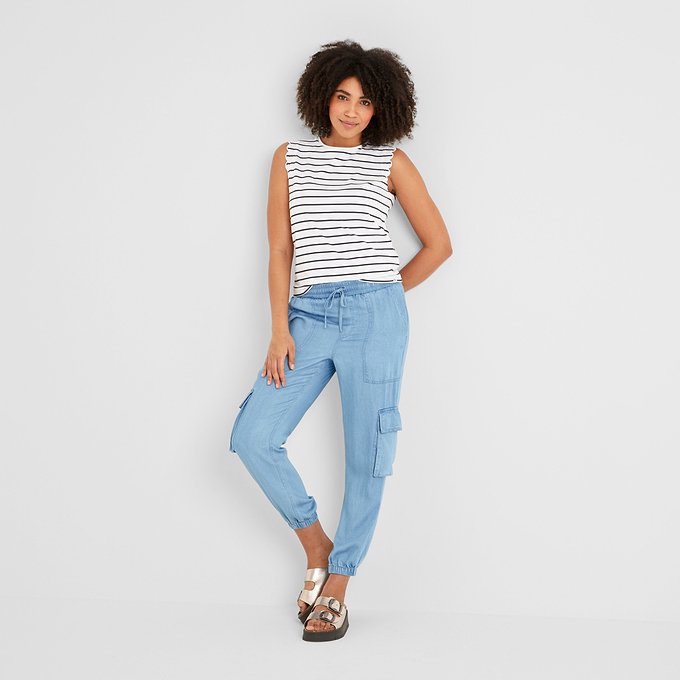 Katie Womens Vest - Optic White/Dk Indigo