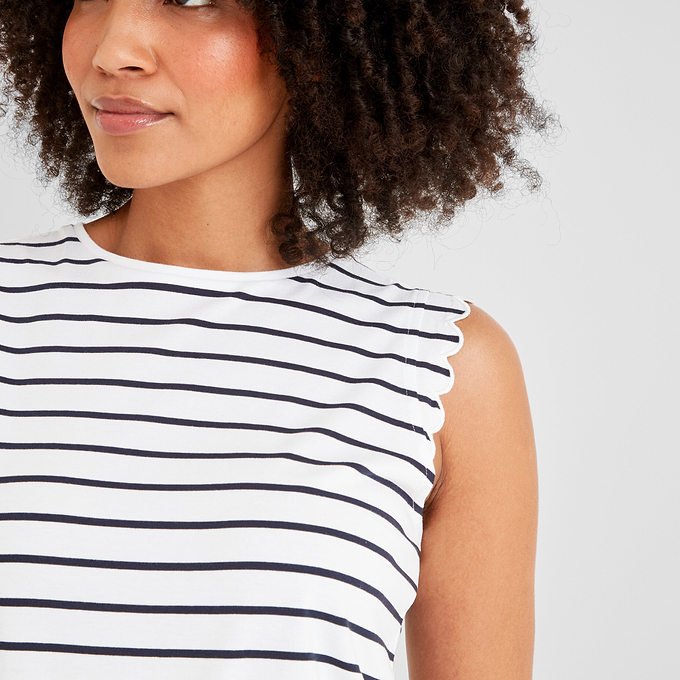 Katie Womens Vest - Optic White/Dk Indigo