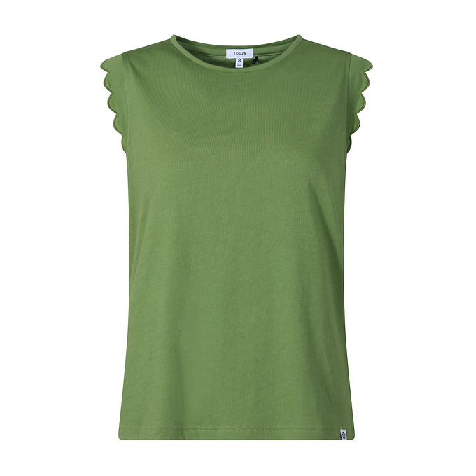 Katie Womens 100% Cotton Supersoft Vest - Dark Matcha