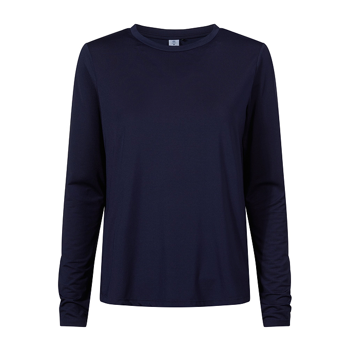 Kehlani Womens Long Sleeve Performance Top - Oxford Blue