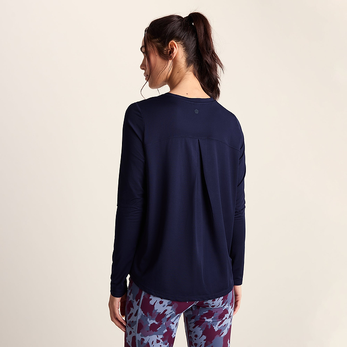 Kehlani Womens Long Sleeve Performance Top - Oxford Blue