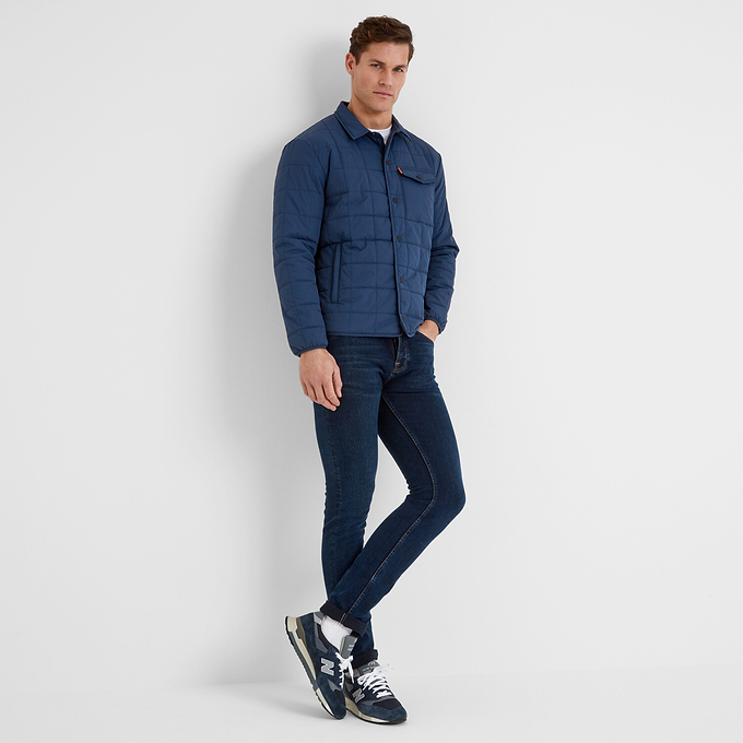 Keiran Mens Padded Shacket - Inky Blue