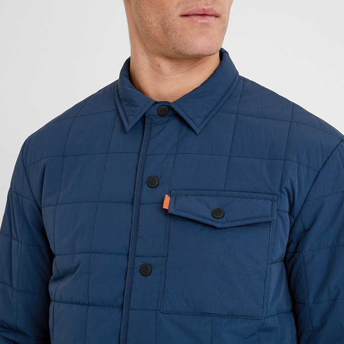 Keiran Mens Padded Shacket - Inky Blue