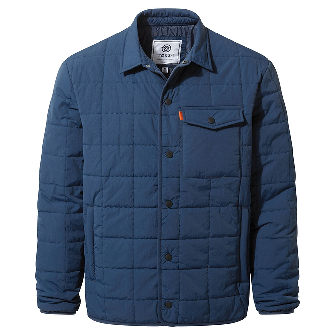 Keiran Mens Padded Shacket - Inky Blue