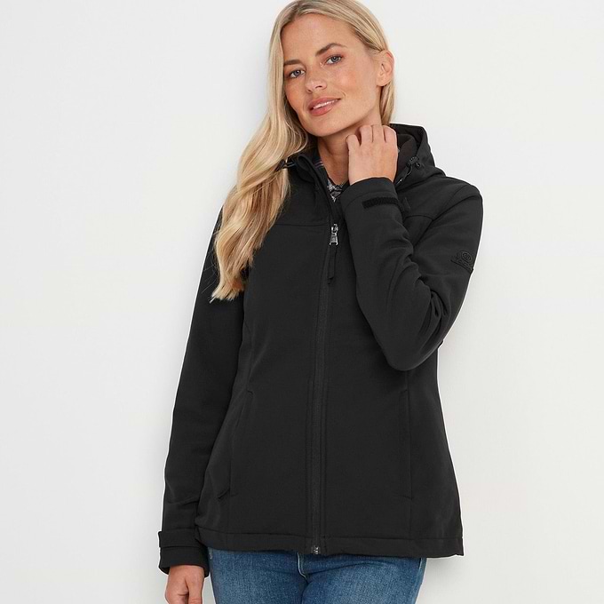 Keld Womens Softshell Hooded Jacket - Black